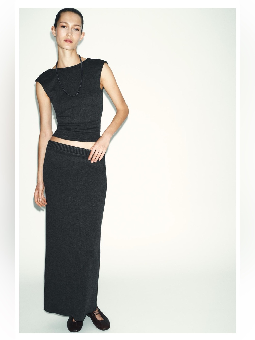 ZARA SOFT STRAIGHT SKIRT